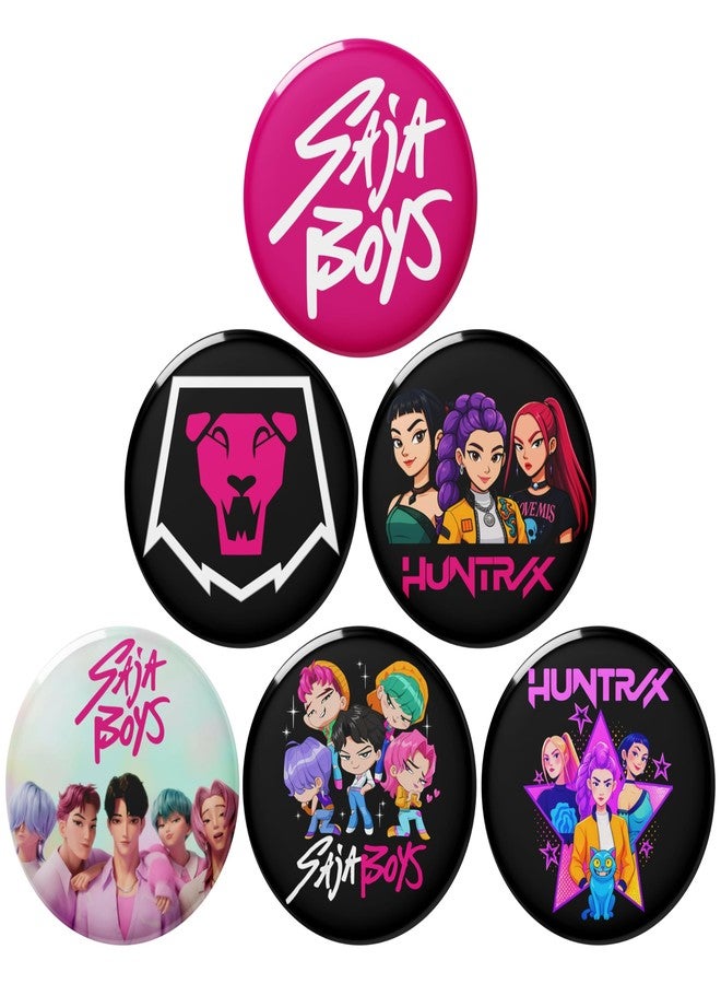 Visibee k pop Pin Badges | 58mm Button Pins | Pack of 6 for Fans & Collectors - Image 1